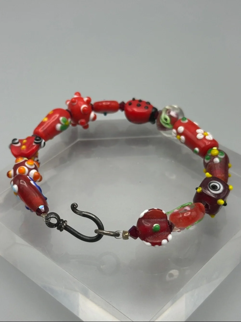 Red GLASS bracelet